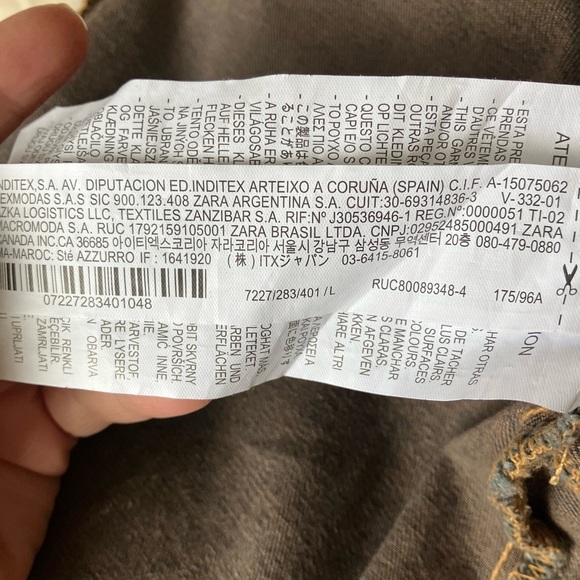 Zara denim midi maxi dress 3/4 sleeve Back Zip Stretch 7227/283 - Picture 9 of 11